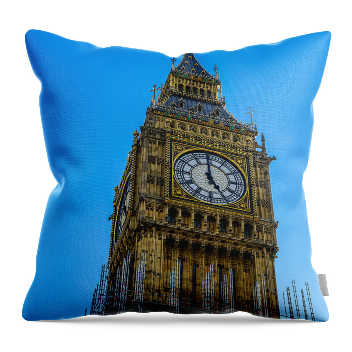 London Throw Pillow featuring the photograph Construction Going On by Ric Schafer