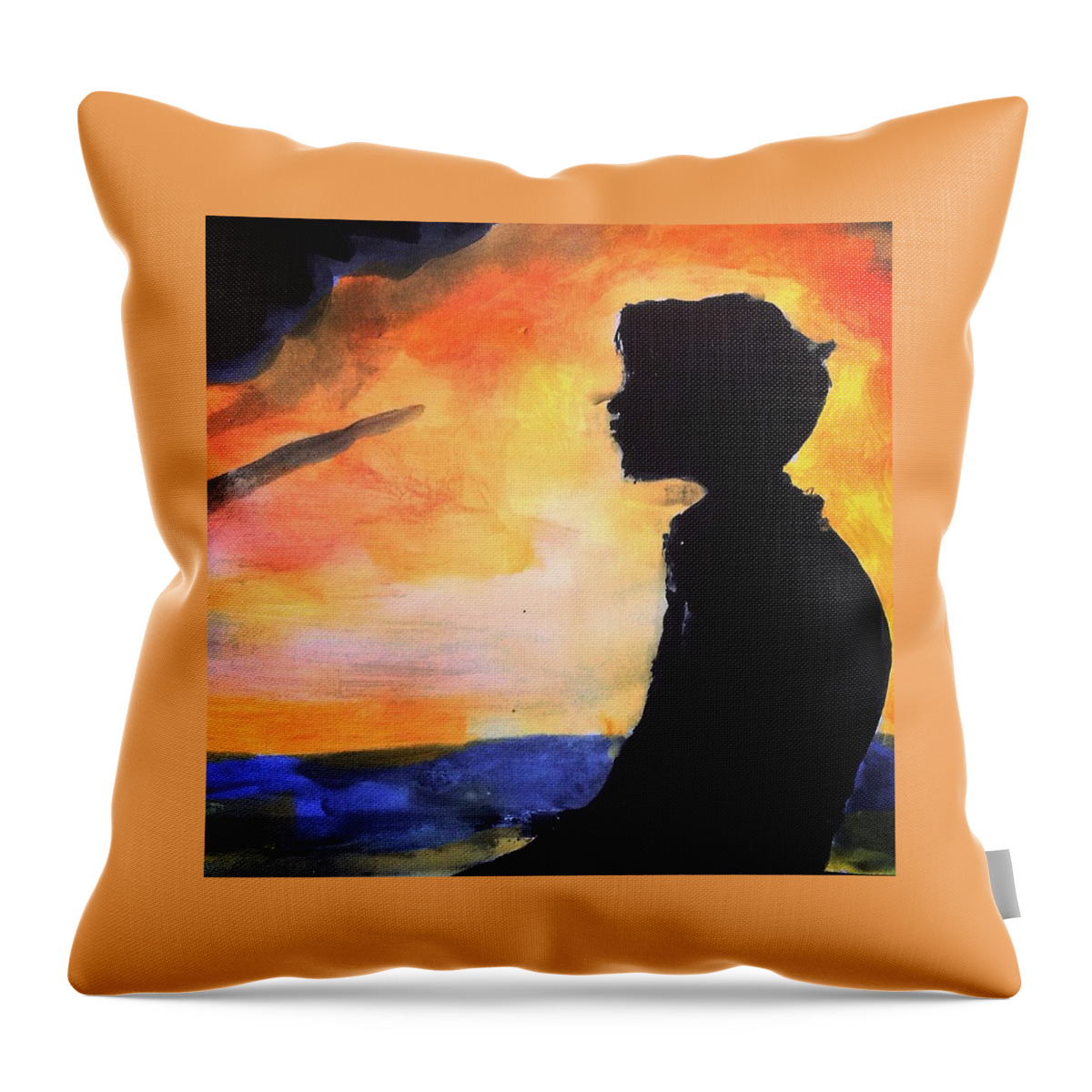 Love Throw Pillow featuring the painting Contemplating on your Love by Love Art Wonders By God