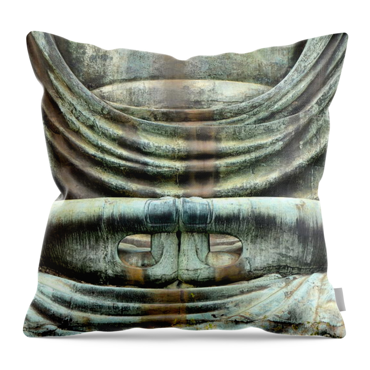Grand Buddha Throw Pillow featuring the photograph Contemplation by Corinne Rhode