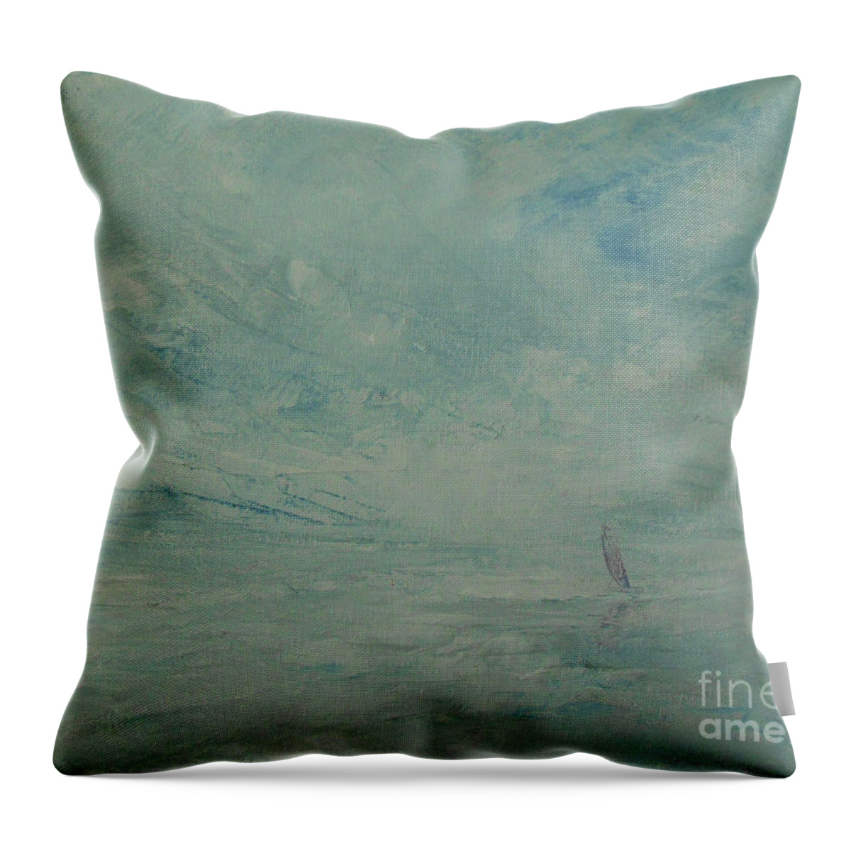 Abstract Throw Pillow featuring the painting Contentment by Jane See