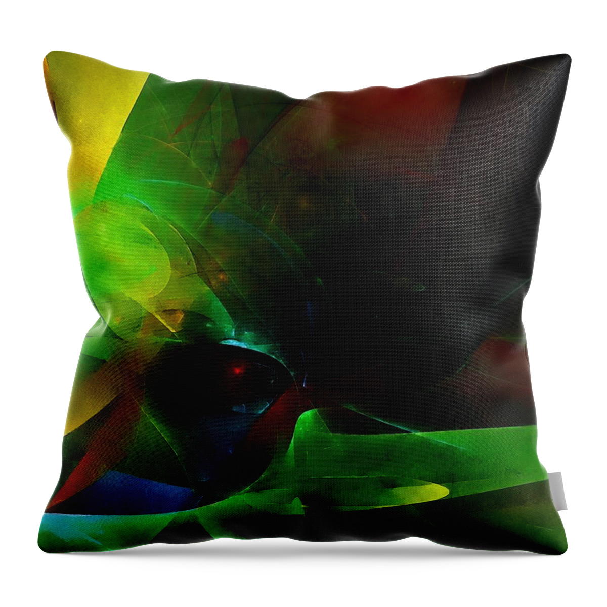 Fractal Throw Pillow featuring the painting Contrast Bath by Wolfgang Schweizer