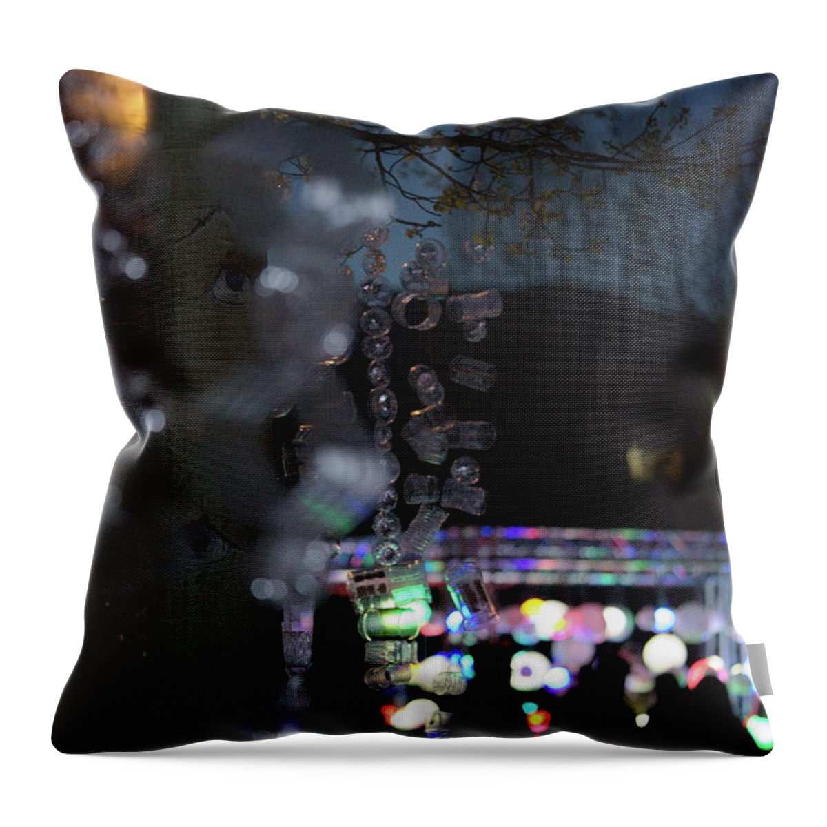 Lights Throw Pillow featuring the photograph Convergence of Lights by Ivan Franklin