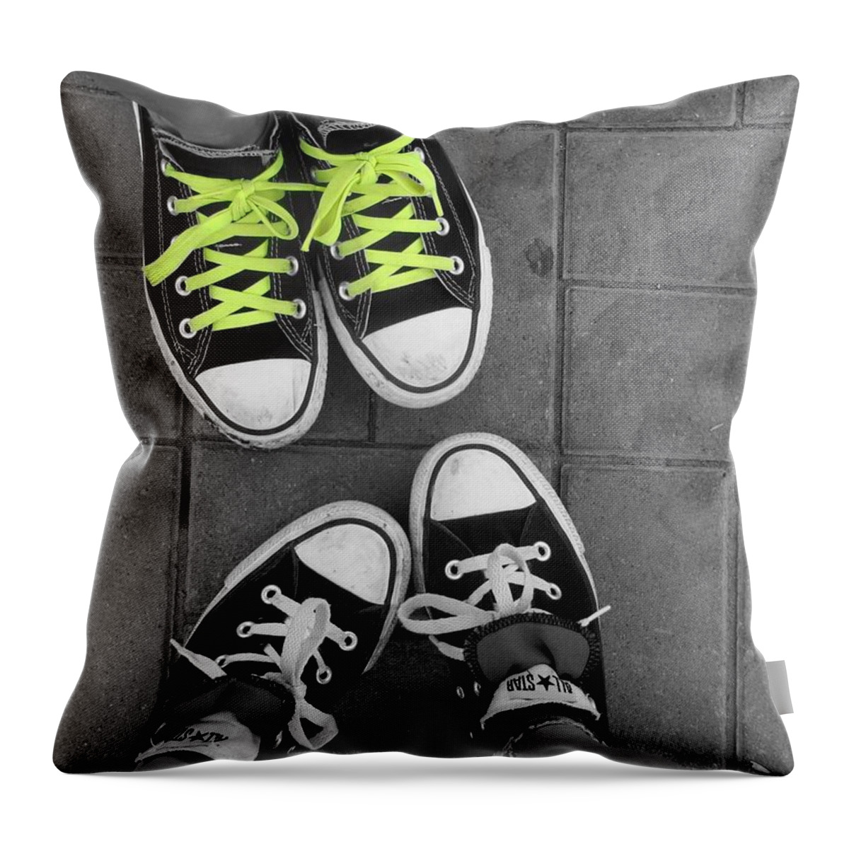 Converse Throw Pillow featuring the photograph Converse by Leah Mihuc