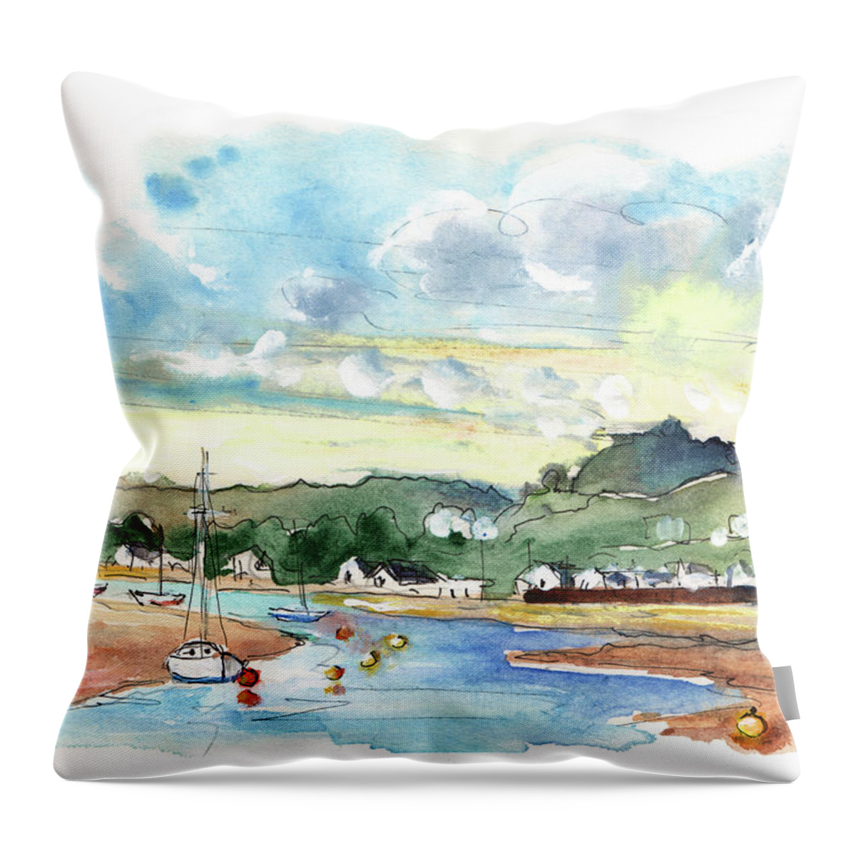 Travel Throw Pillow featuring the painting Conway 12 by Miki De Goodaboom