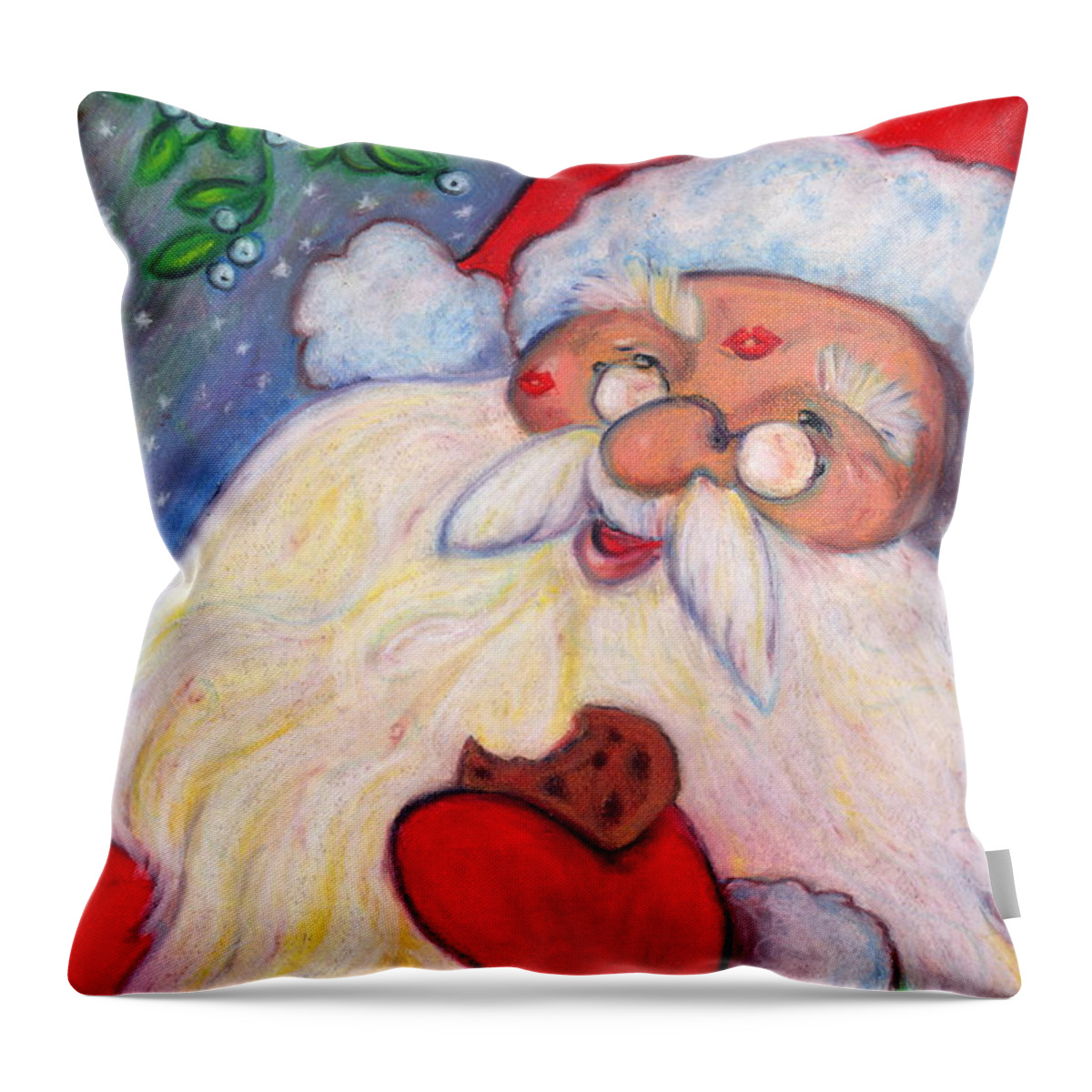 Painting Throw Pillow featuring the painting Cookies and Kisses by Todd Peterson