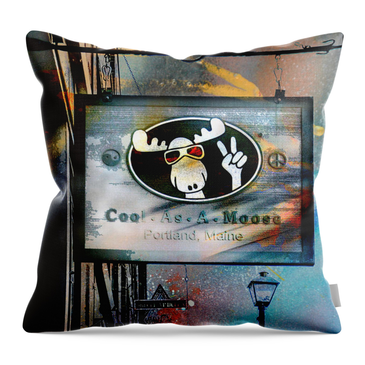 Moose Throw Pillow featuring the photograph Cool As A Moose by Ed Hall