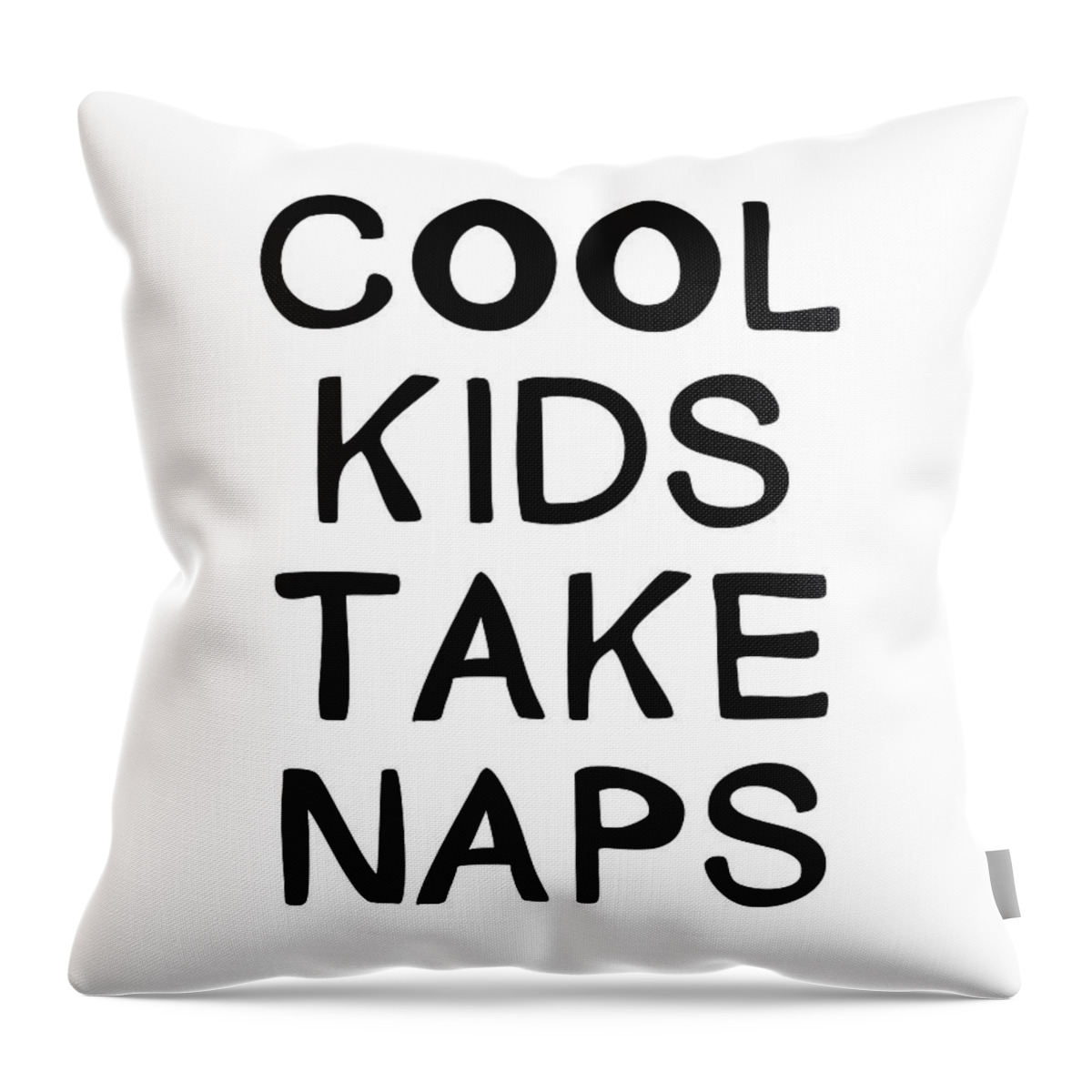 Sleep Throw Pillow featuring the digital art Cool Kids Take Naps- Art by Linda Woods by Linda Woods