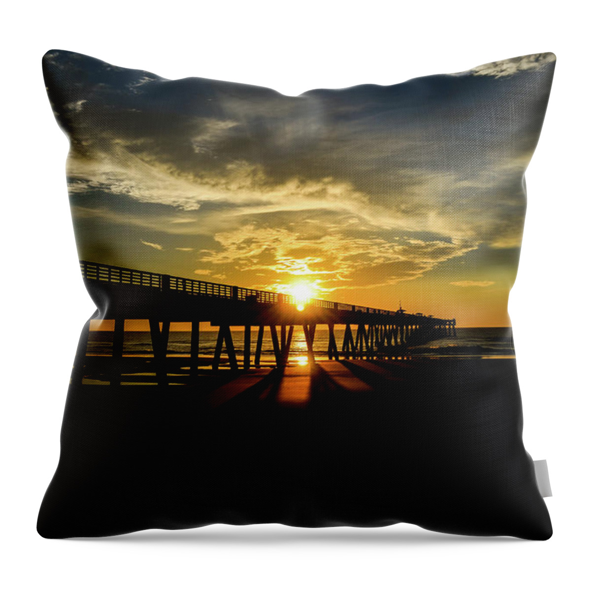 Sunrise Throw Pillow featuring the photograph Cool Rise by Bradley Dever