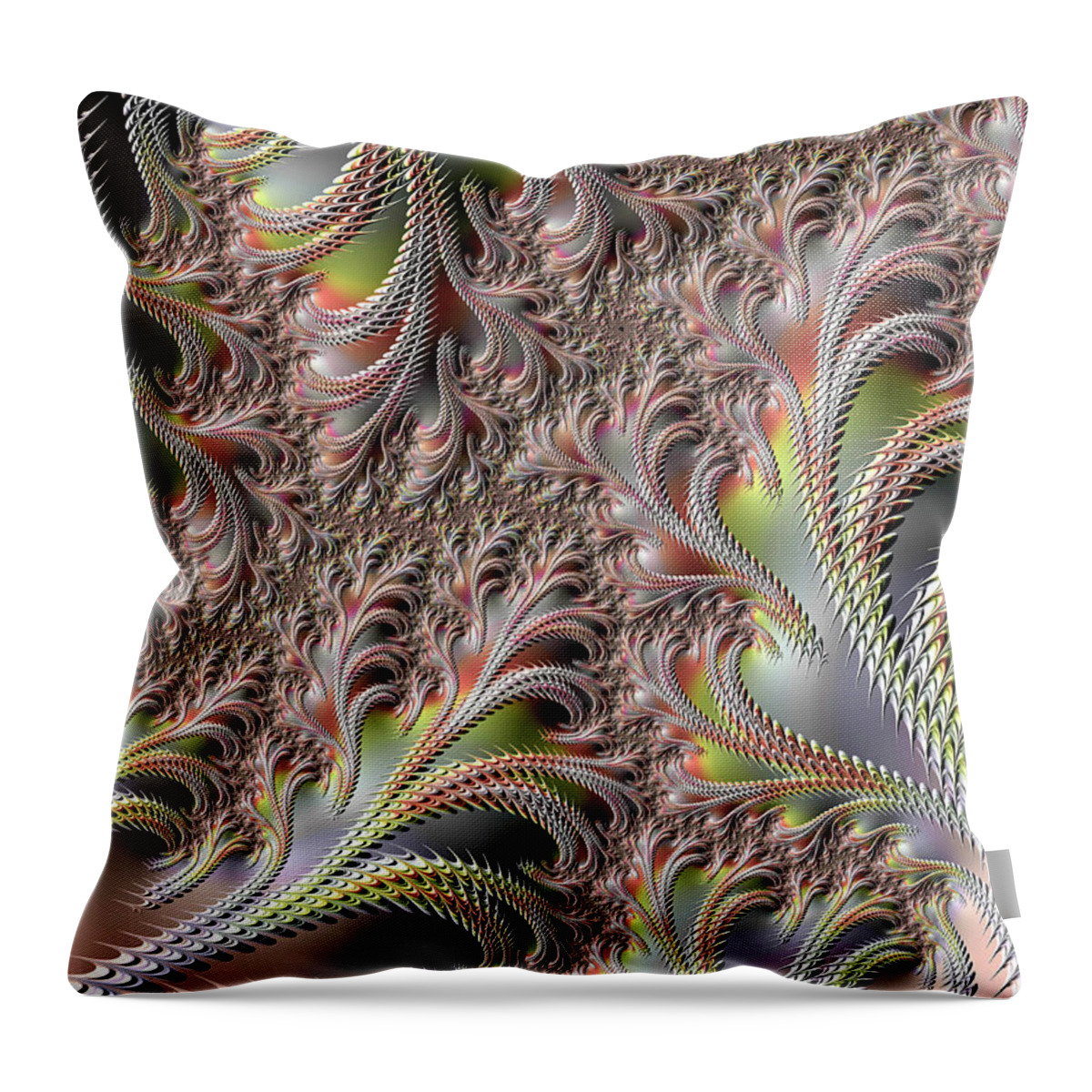 Abstract Throw Pillow featuring the digital art Cooling Fans by Michele A Loftus