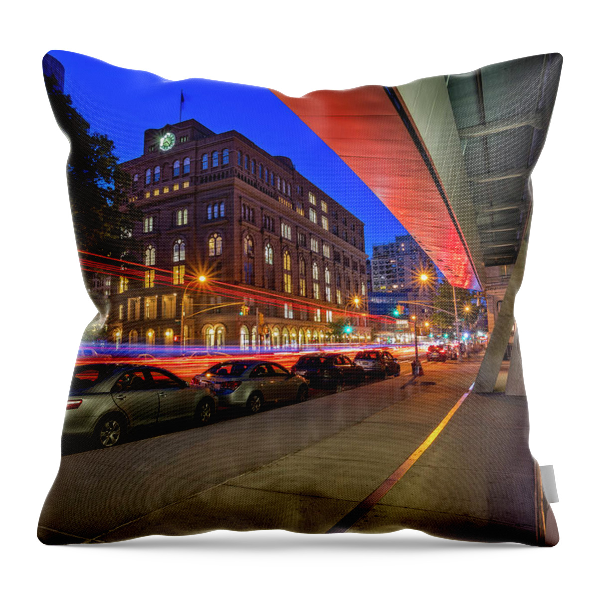 Cooper Union Throw Pillow featuring the photograph Cooper Union NYC by Susan Candelario