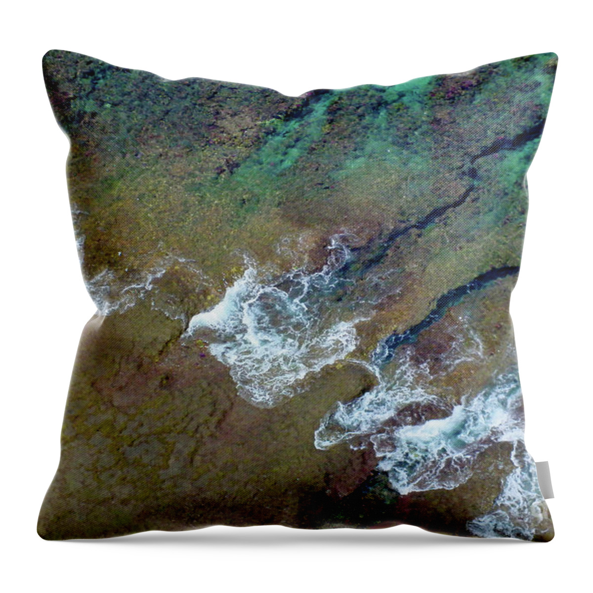 Ocean Lace-coral Reefs Throw Pillow featuring the photograph Coral Reef Seascape by Scott Cameron