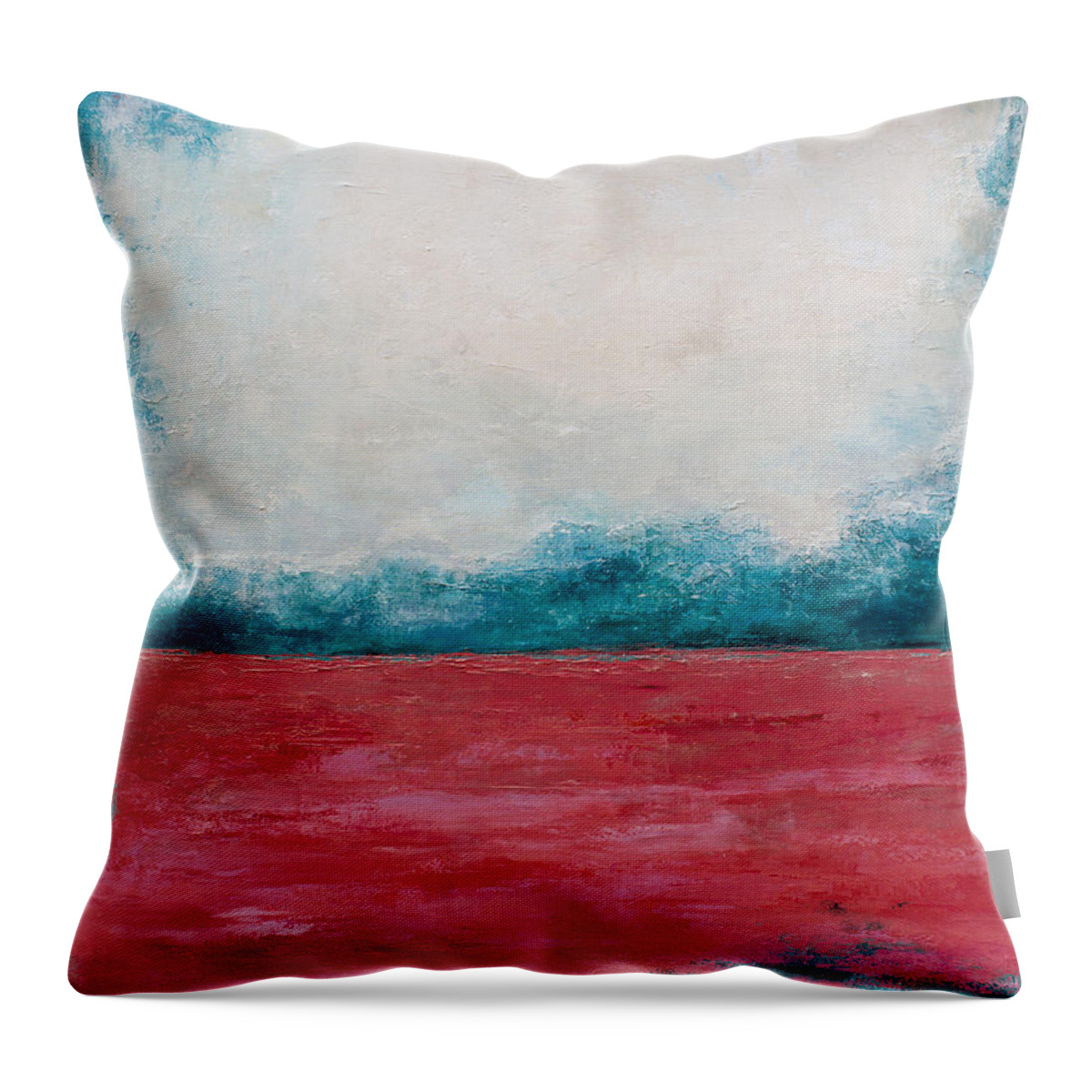 Abstract Throw Pillow featuring the painting Coral Sea by Katrina Nixon