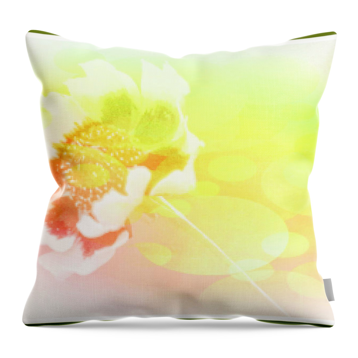 Garden Throw Pillow featuring the digital art Coreopsis Flower by A Macarthur Gurmankin