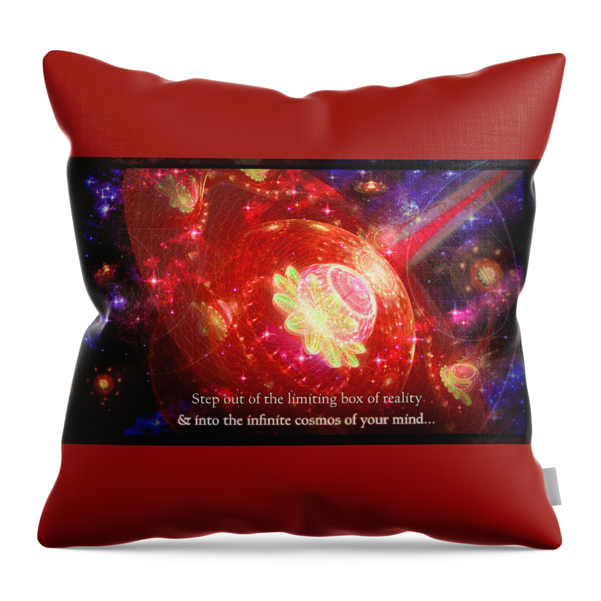 Corporate Throw Pillow featuring the mixed media Cosmic Inspiration God Source by Shawn Dall