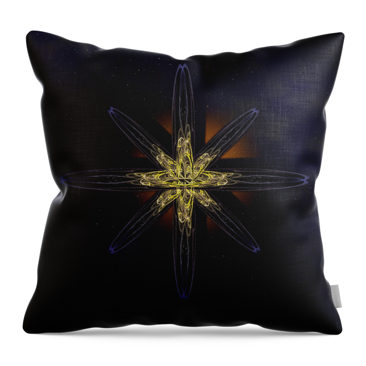 Far Away Throw Pillow featuring the digital art Cosmic Star in a Star Field by Pelo Blanco Photo