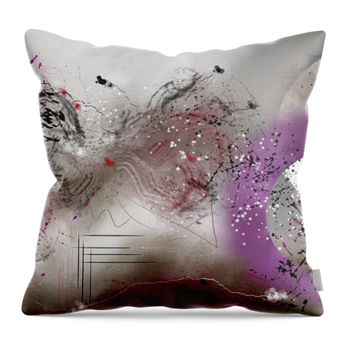 Cosmic Symphony Throw Pillow featuring the digital art Cosmic Symphony by Eduardo Tavares