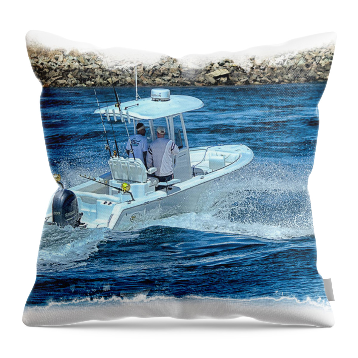 Saltwater Throw Pillow featuring the photograph Could Be The First by Constantine Gregory