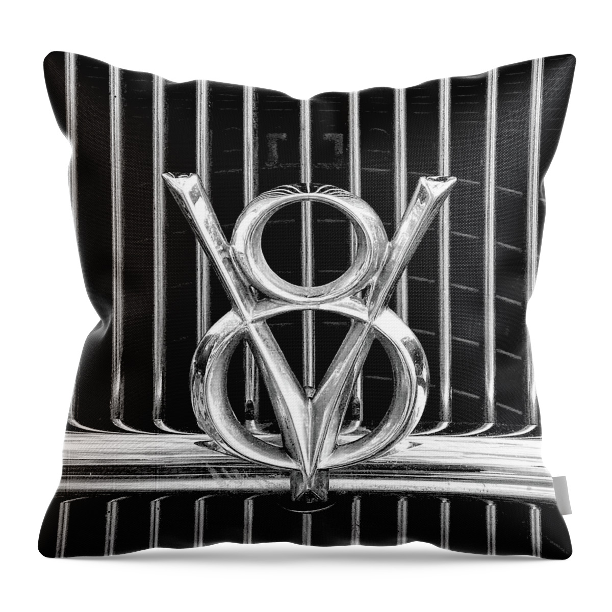 Black And White Throw Pillow featuring the photograph Coulda Had a V8 by Jon Woodhams