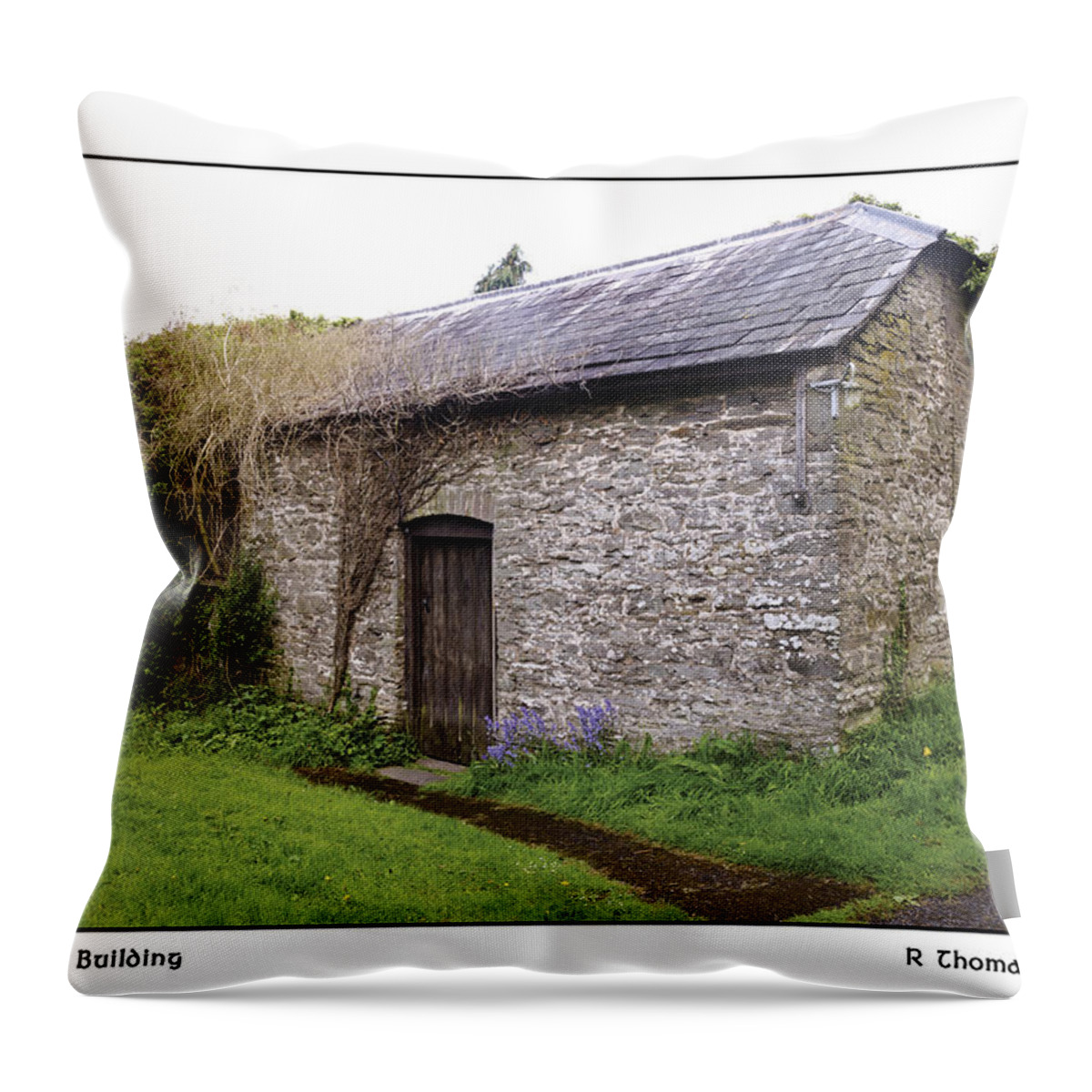 Stone Building Throw Pillow featuring the photograph Country Building by R Thomas Berner