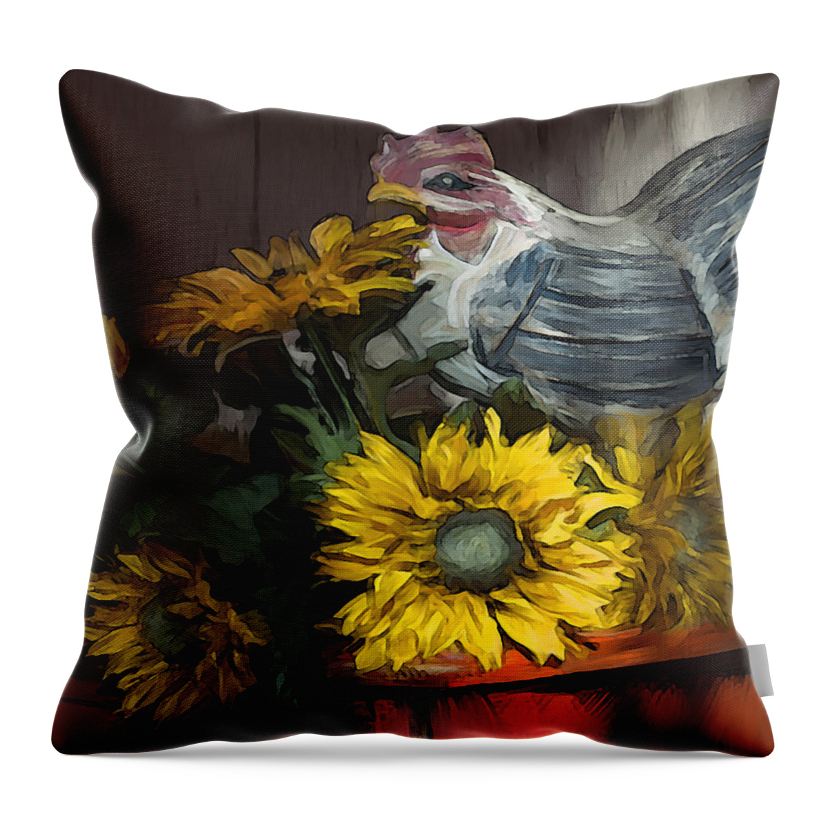 Watercolor Throw Pillow featuring the photograph Country Table by Dave Sandt