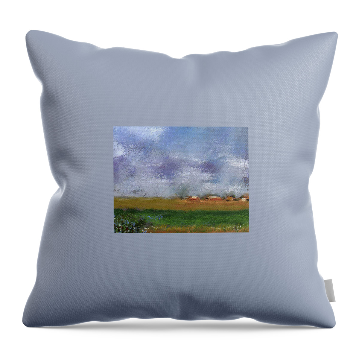 Miniature Throw Pillow featuring the painting Countryside by David Patterson
