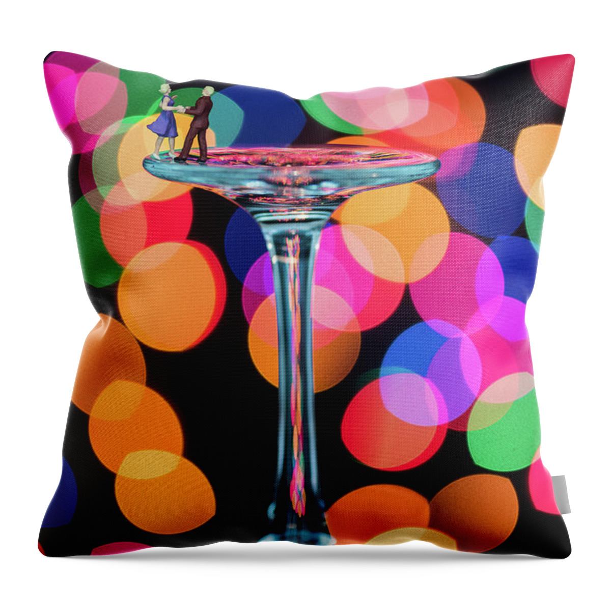 Miniature Photography Throw Pillow featuring the photograph Couple Dancing by Tammy Ray