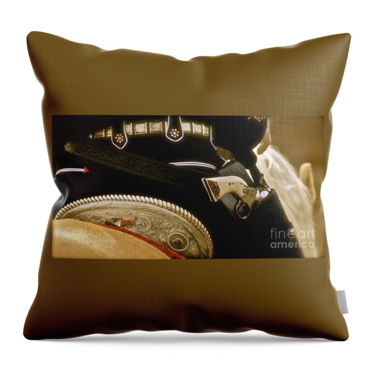 Texas Rangers Throw Pillow featuring the photograph Cowgirls Don't Cry 2016 by Gus McCrea