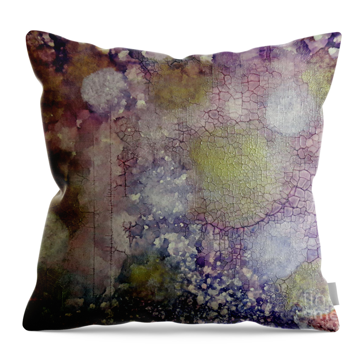 Alcohol Throw Pillow featuring the painting Cracked Lights by Terri Mills