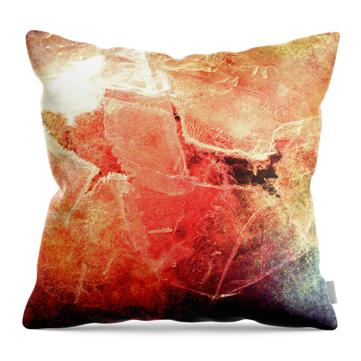 Lines Throw Pillow featuring the photograph Cracks of Colors by Randi Grace Nilsberg