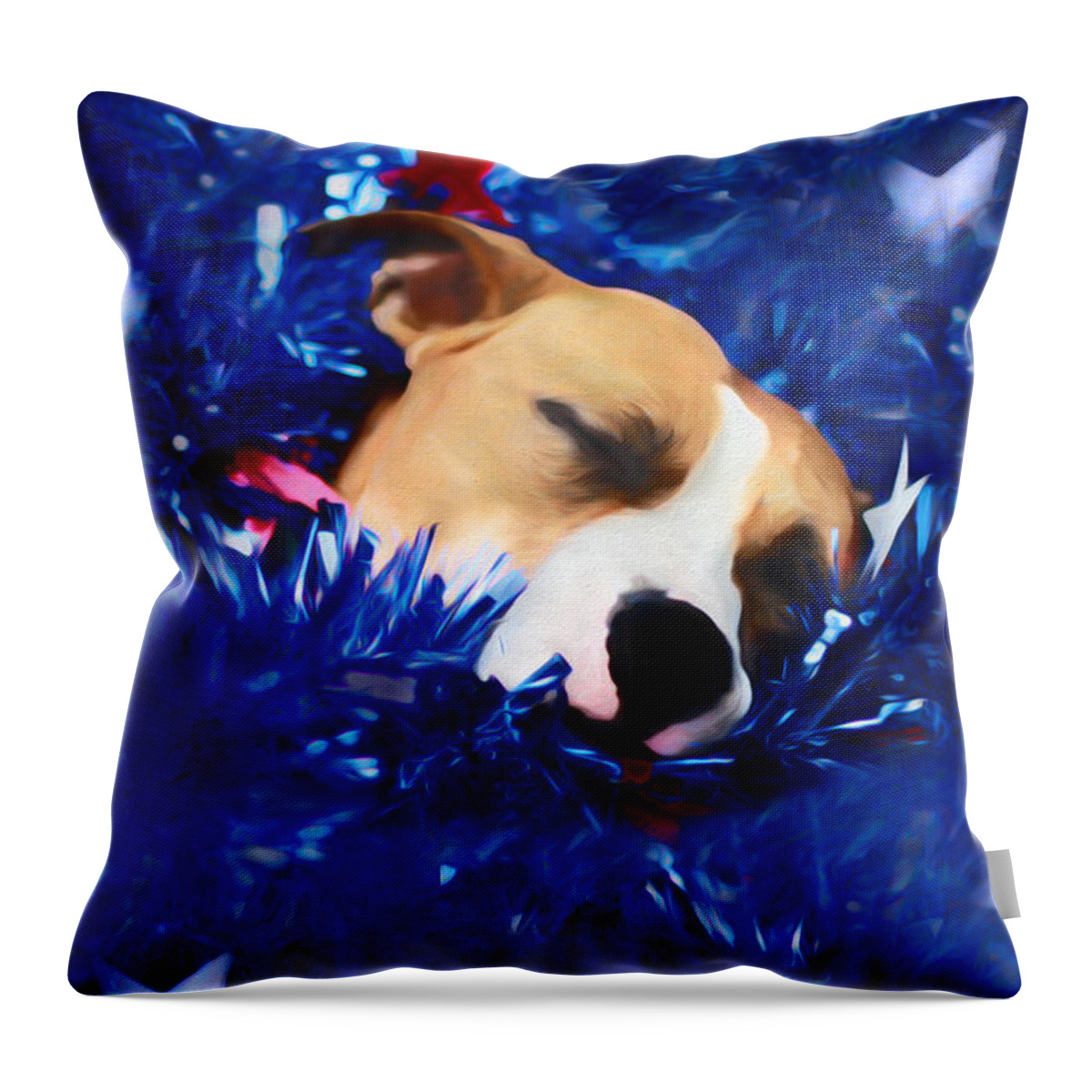 Usa Throw Pillow featuring the photograph Cradled by a Blanket of Stars and Stripes by Shelley Neff
