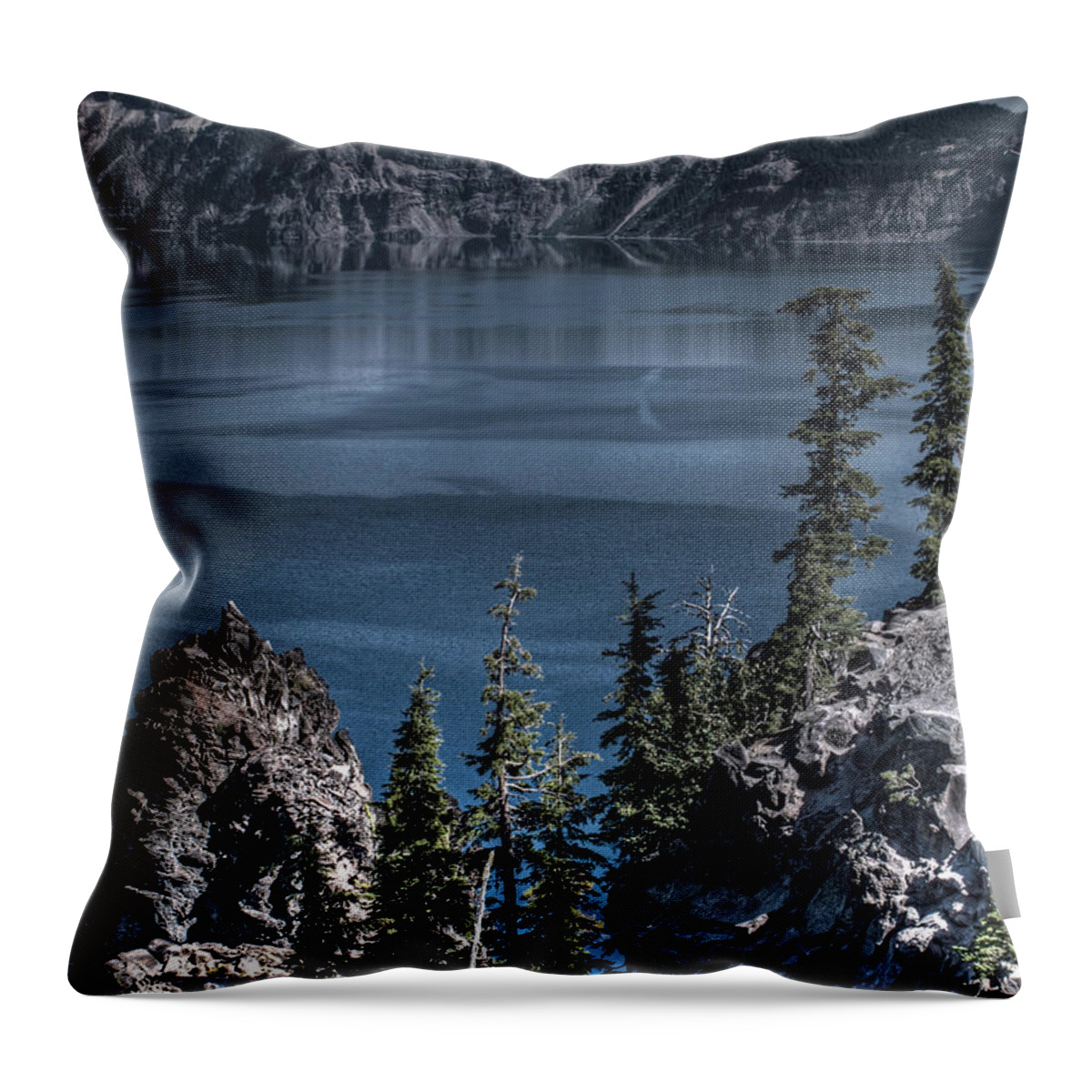 Crater Lake Oregon Throw Pillow featuring the photograph Crater Lake 4 by Jacklyn Duryea Fraizer