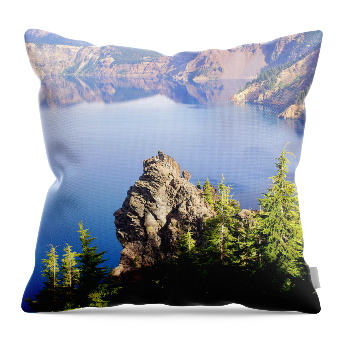 Crater Lake Throw Pillow featuring the photograph Crater Lake 4 by Marty Koch