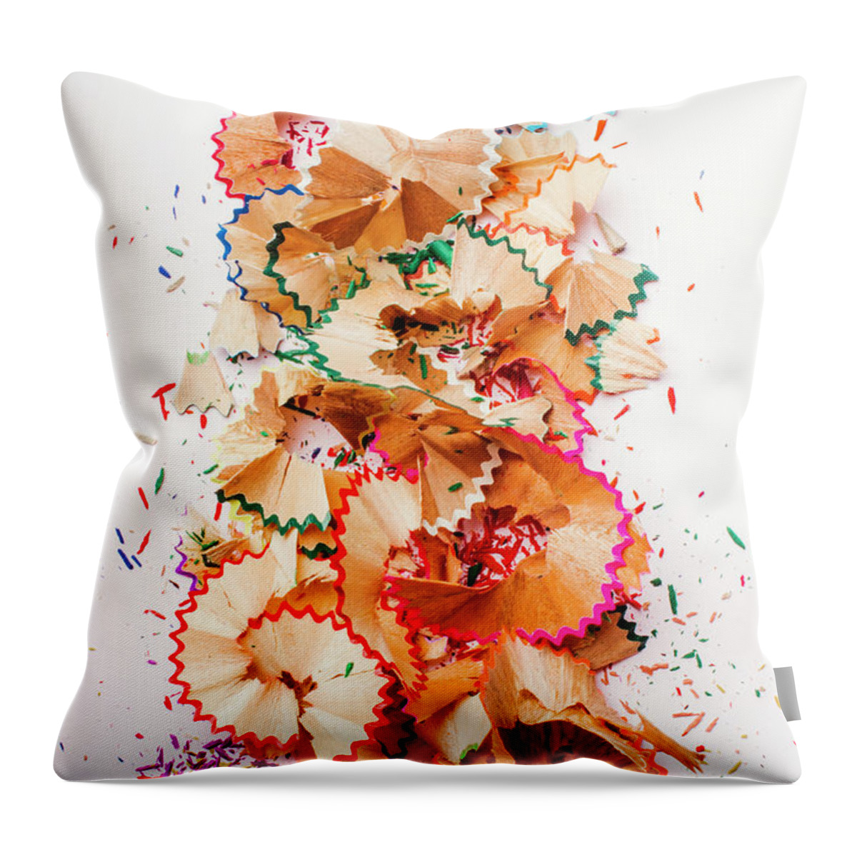 School Throw Pillow featuring the photograph Creative mess by Jorgo Photography