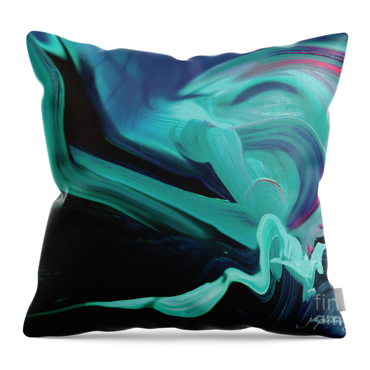 Abstract Throw Pillow featuring the digital art Creativity by Jacqueline Shuler