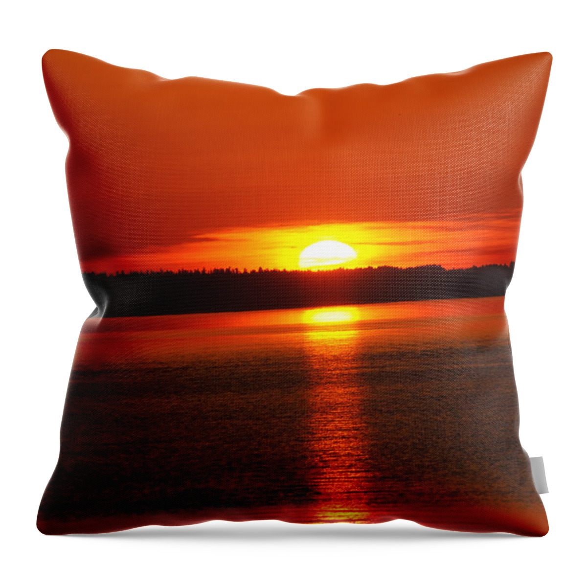 Sunset Throw Pillow featuring the photograph Creator's encore by Frank Larkin