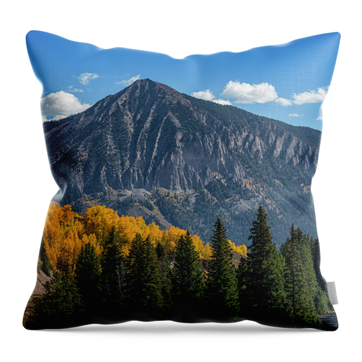 Crested Butte Throw Pillow featuring the photograph Crested Butte Mountain by Michael Ver Sprill