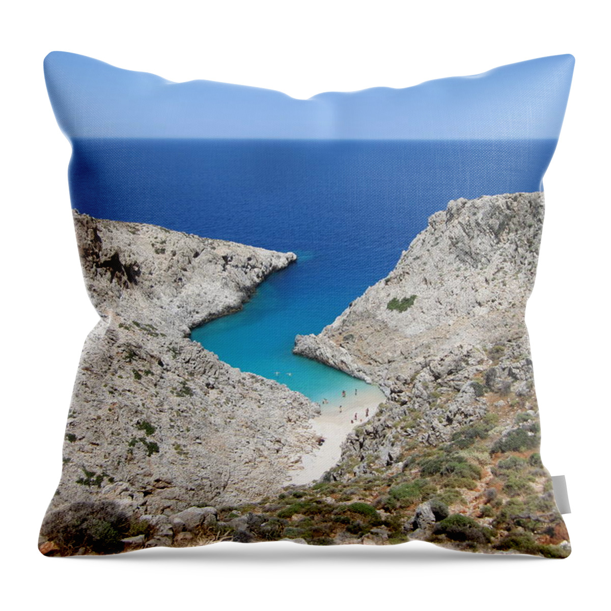 Greece Throw Pillow featuring the photograph Crete by Barbara Jonca