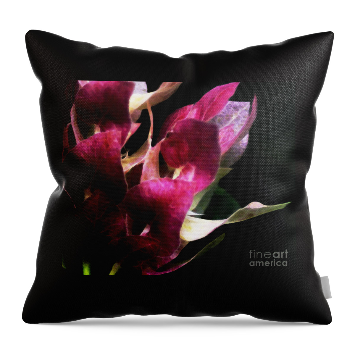 Plant Throw Pillow featuring the photograph Crimson by Linda Shafer