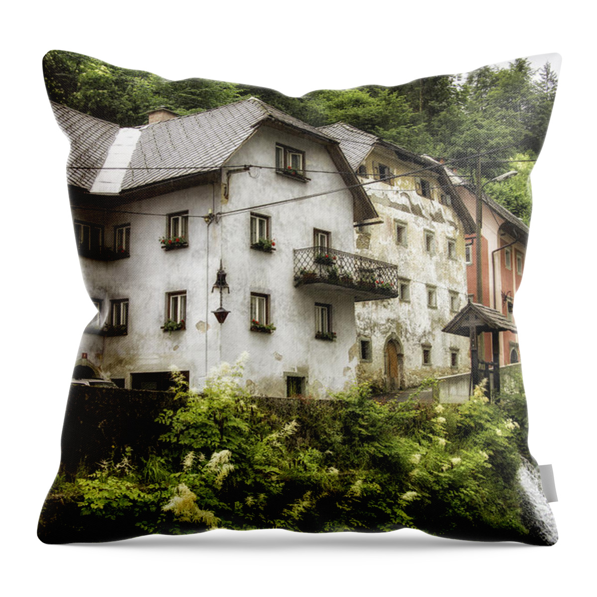 Croatia Throw Pillow featuring the photograph Croatia Village by Timothy Hacker