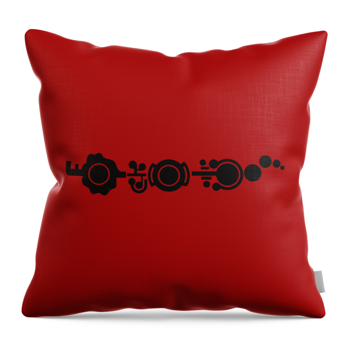 'the Signs' Collection By Serge Averbukh Throw Pillow featuring the digital art Crop Circle Formation near Market Harborough in Leicestershire England in Black by Serge Averbukh