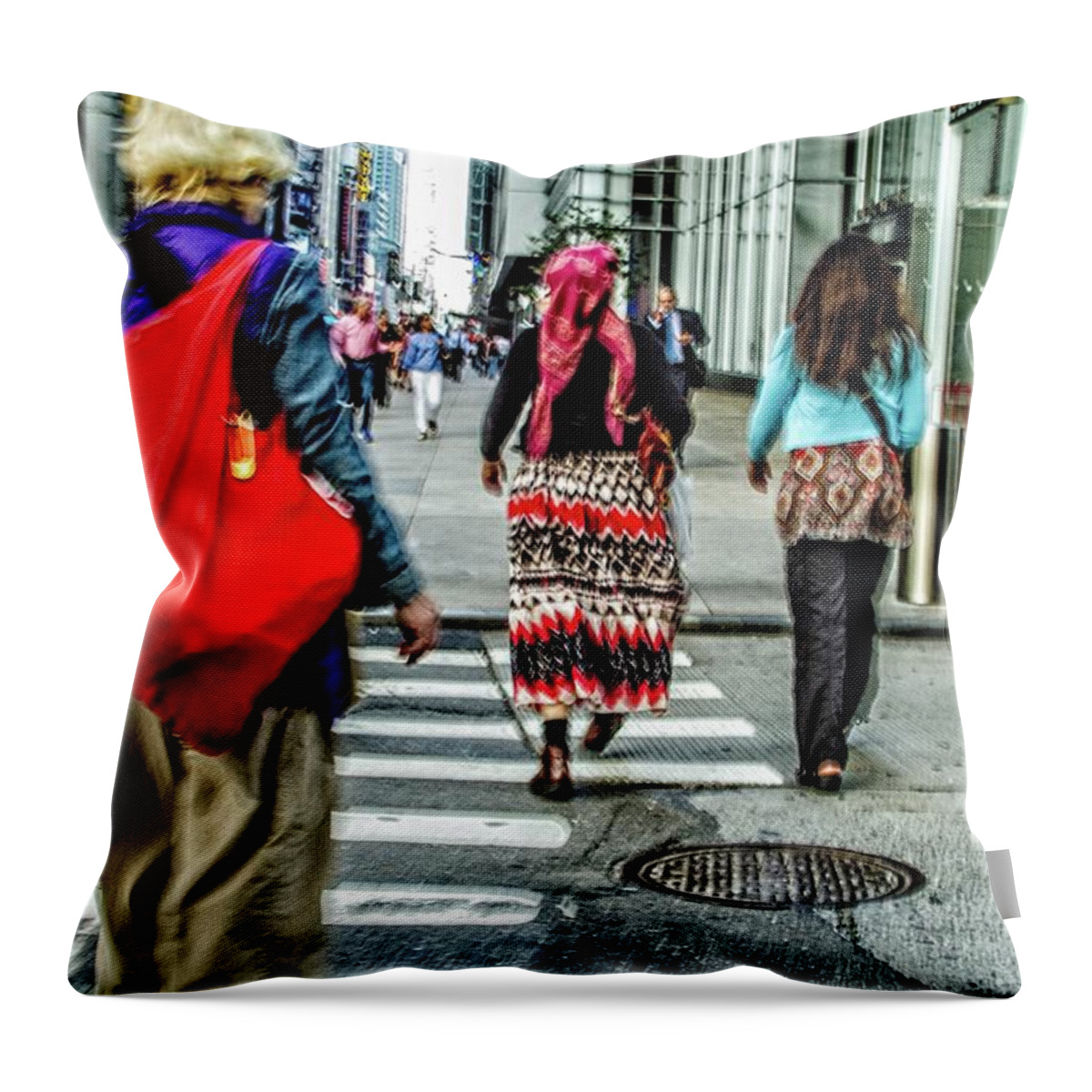 Crossing Throw Pillow featuring the photograph Crossing by Karol Livote