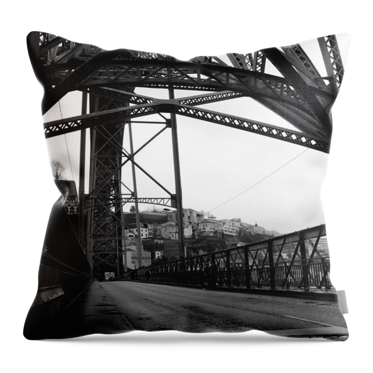 Bridge Throw Pillow featuring the photograph Crossing the bridge by Lukasz Ryszka