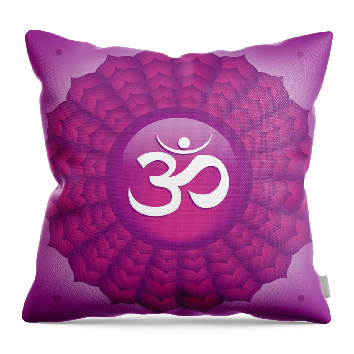 Chakra Throw Pillow featuring the digital art Crown Chakra by Serena King