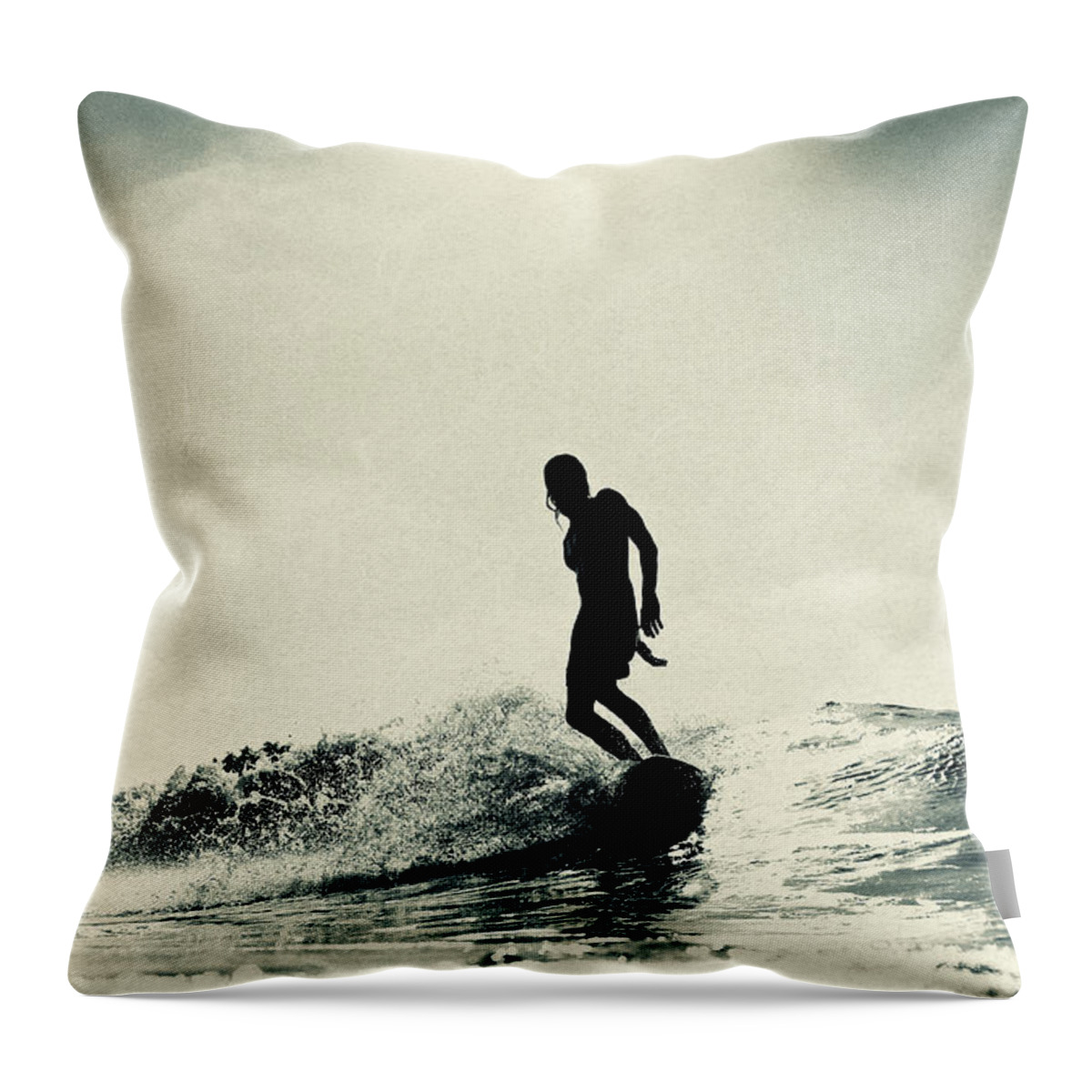 Surfing Throw Pillow featuring the photograph Cruise Control by Nik West