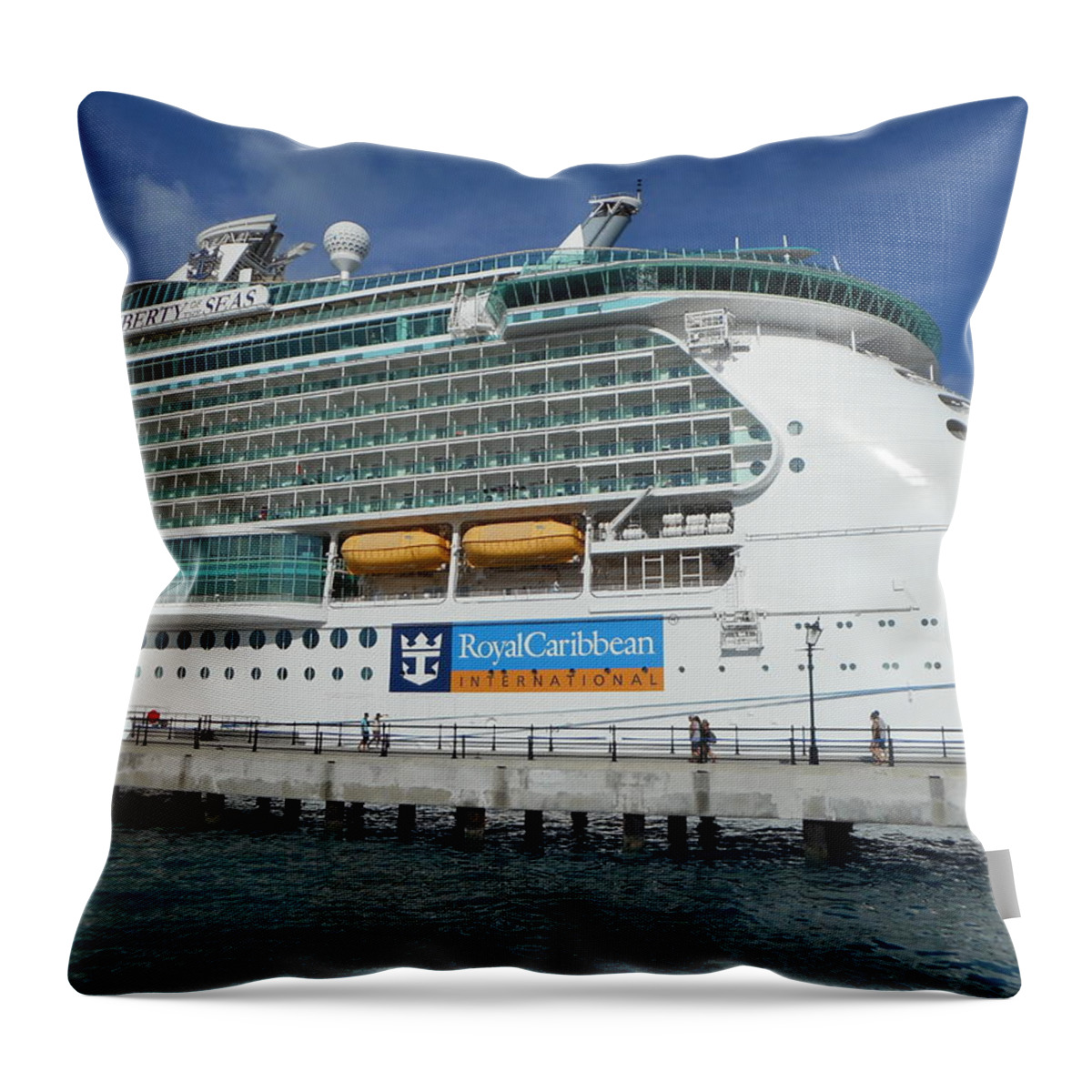 Cruise Throw Pillow featuring the photograph Cruise Ship by Kathleen Peck
