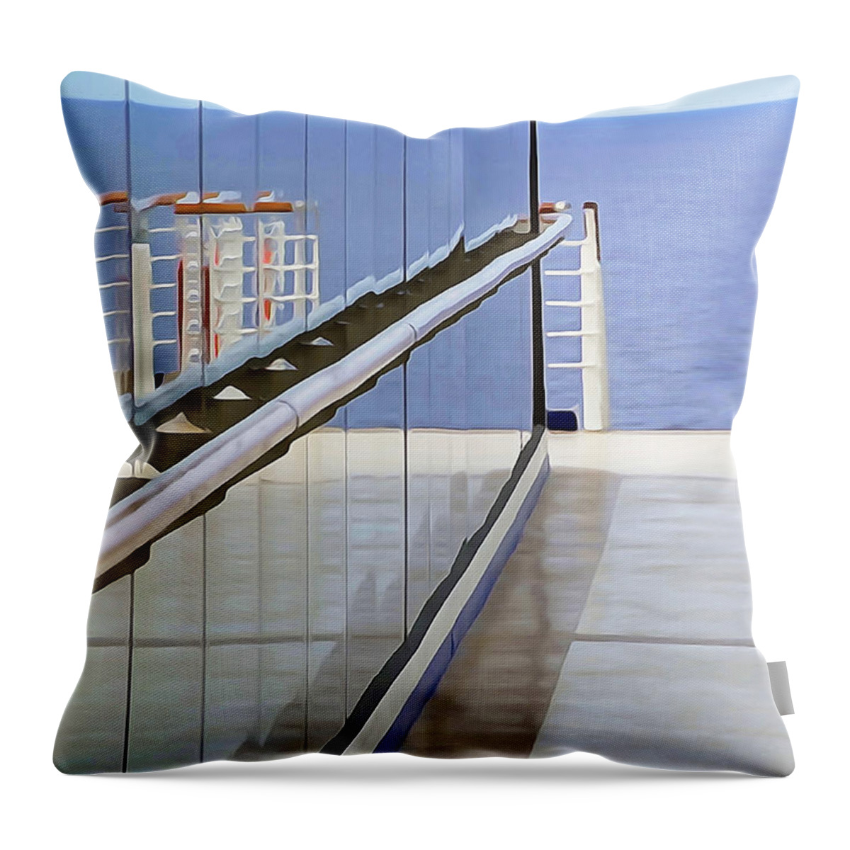 Cruise Ship Throw Pillow featuring the photograph Cruise Ship Vista by Dennis Cox