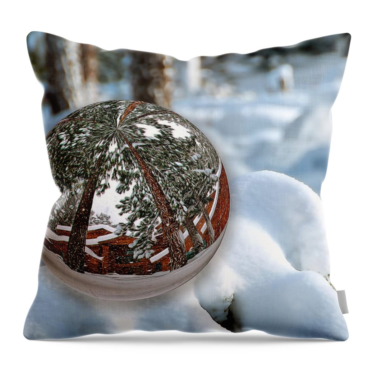 Conceptual Throw Pillow featuring the photograph Crystal Ball by Maria Coulson
