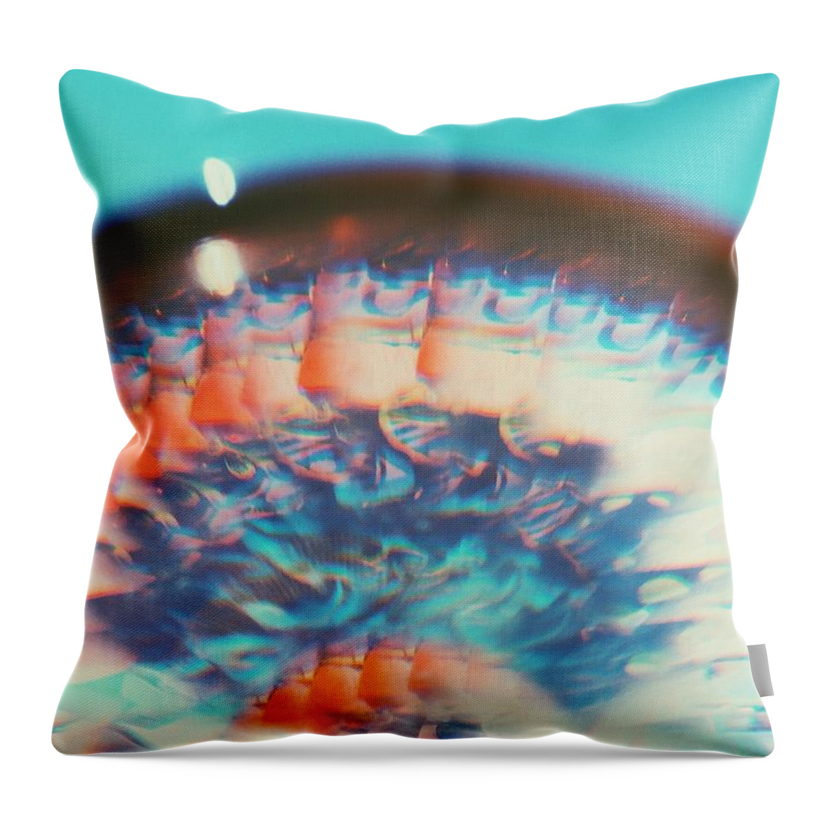 Summer Throw Pillow featuring the photograph Crystalized by Ashley Hudson