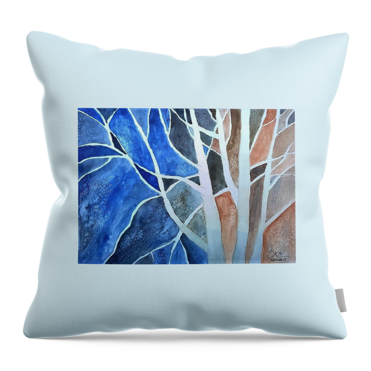 Crystalized Winter Throw Pillow featuring the painting Crystalized Winter by Mark C Jackson