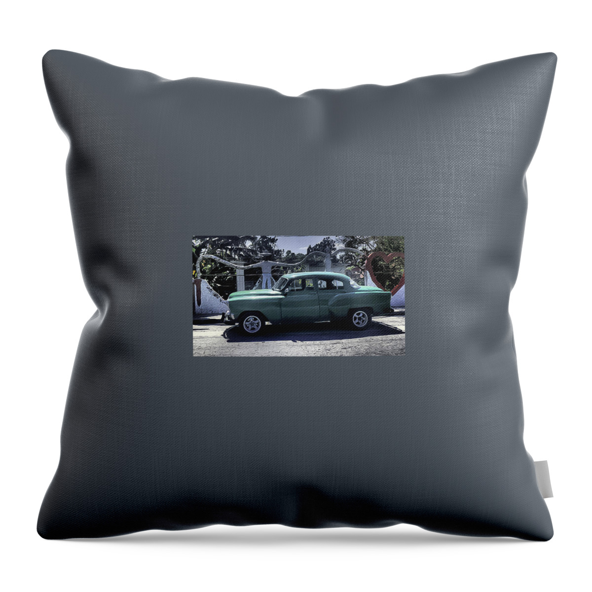 Cuba Throw Pillow featuring the photograph Cuba Car 8 by Will Burlingham